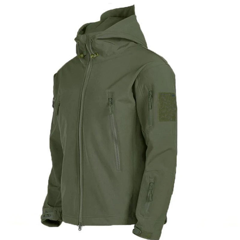 Outdoor Hooded Jacket and Trouser Clothing Set with Style Options