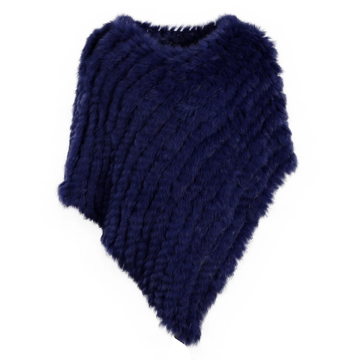 Textured Pointed Hem Poncho for Layering over Outfits