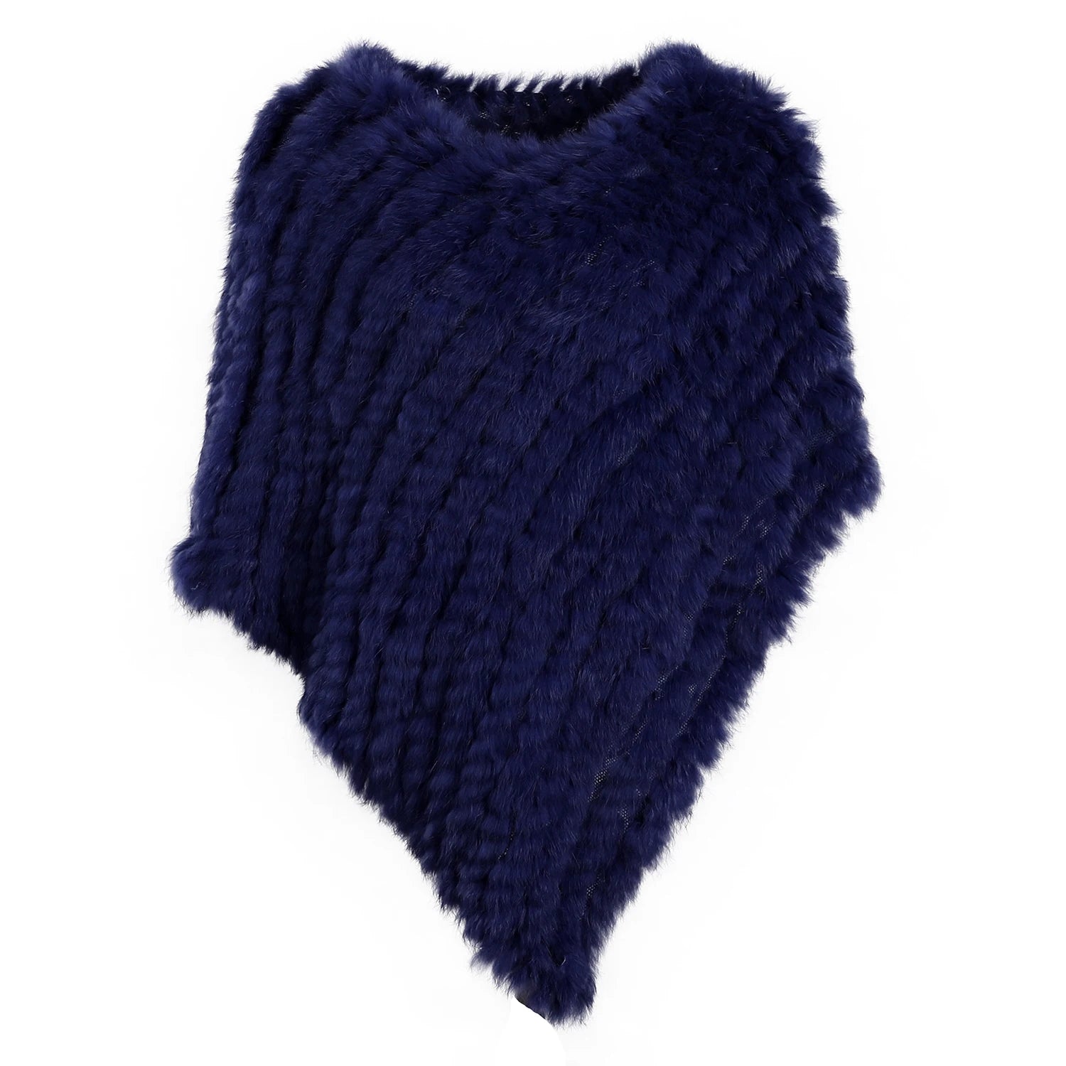Textured Pointed Hem Poncho for Layering over Outfits