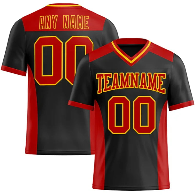 Number Print Football Short Sleeve Jersey For Sports Outfits
