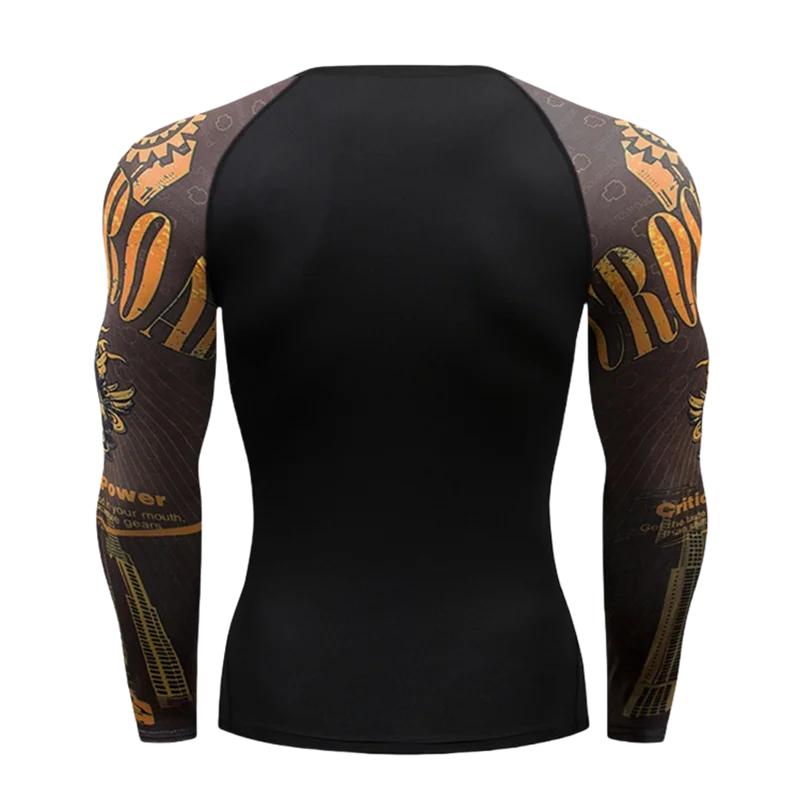 Fitted Crew Neck Long Sleeve Compression T Shirt