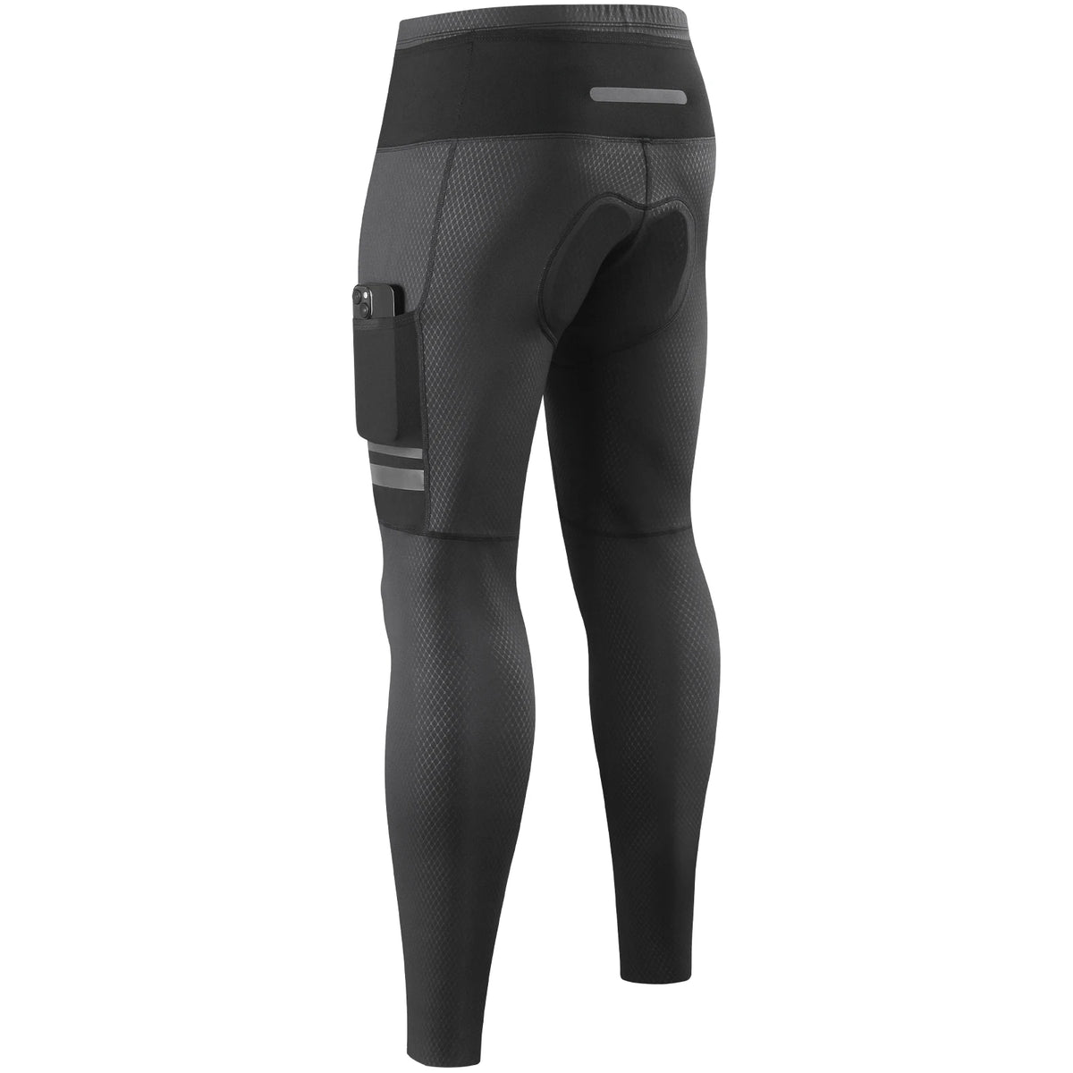 Men's Padded Cycling Leggings with Long Legs and Panelled Construction