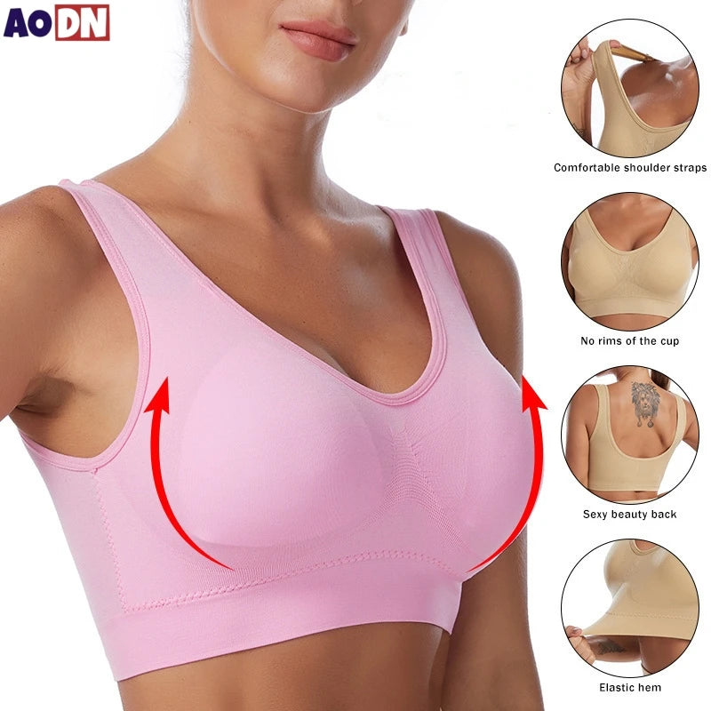 Women's Wide Strap Scoop Neck Sports Bra