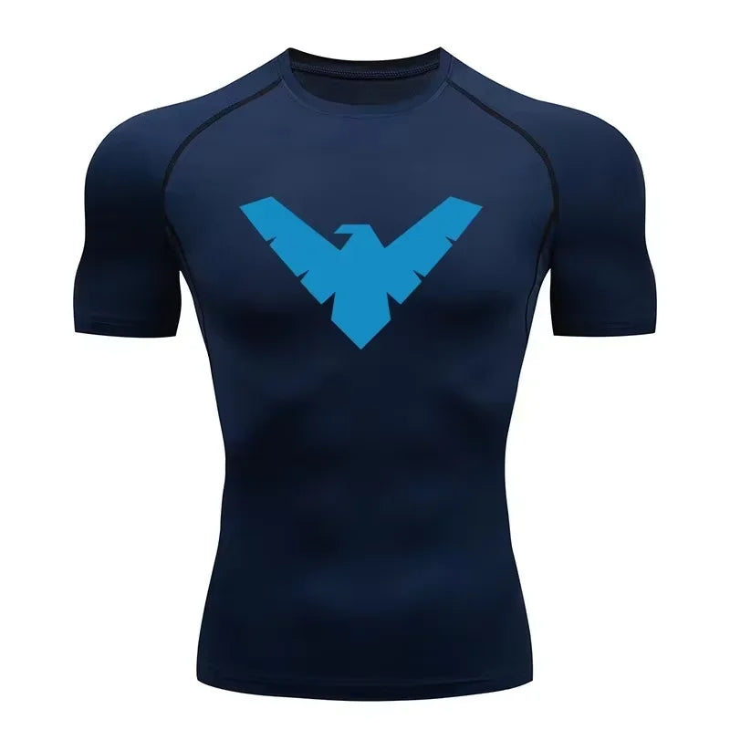 Fitted Crew Neck Long Sleeve Compression T Shirt
