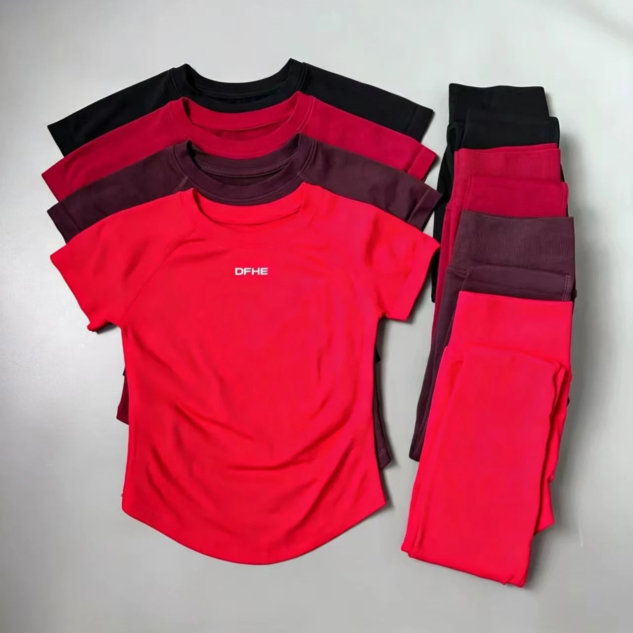 Women's Short Sleeve Yoga Top and Leggings Set