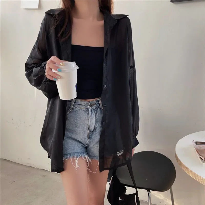 Women's Collared Long Sleeve Shirt