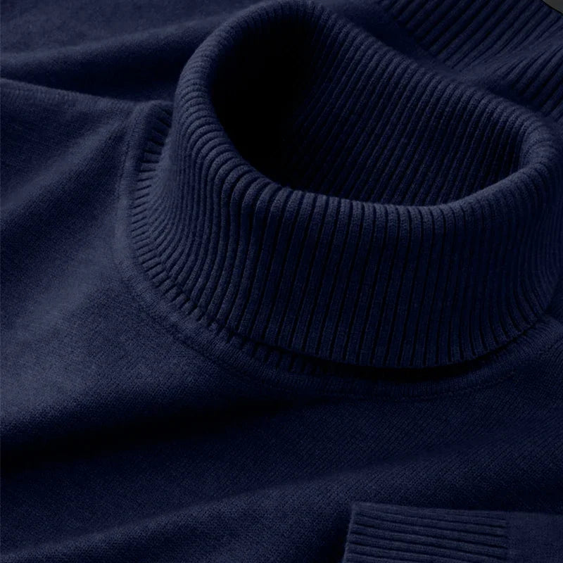 Men's Mock Neck Long Sleeve Knit Sweater