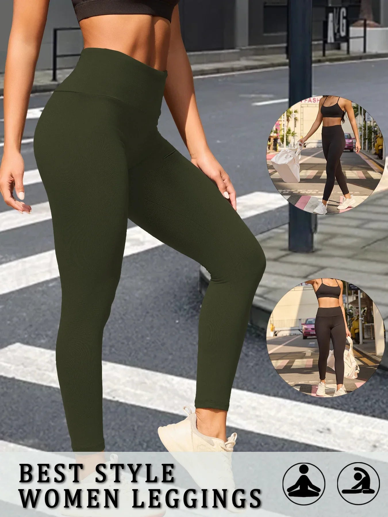 Women's High Waist Full Length Leggings For Workout Outfits
