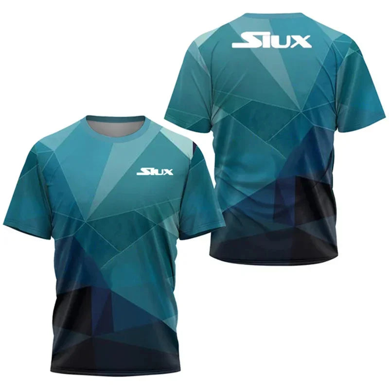 Geometric Court Sports Short Sleeve T-shirt For Sports Outfits