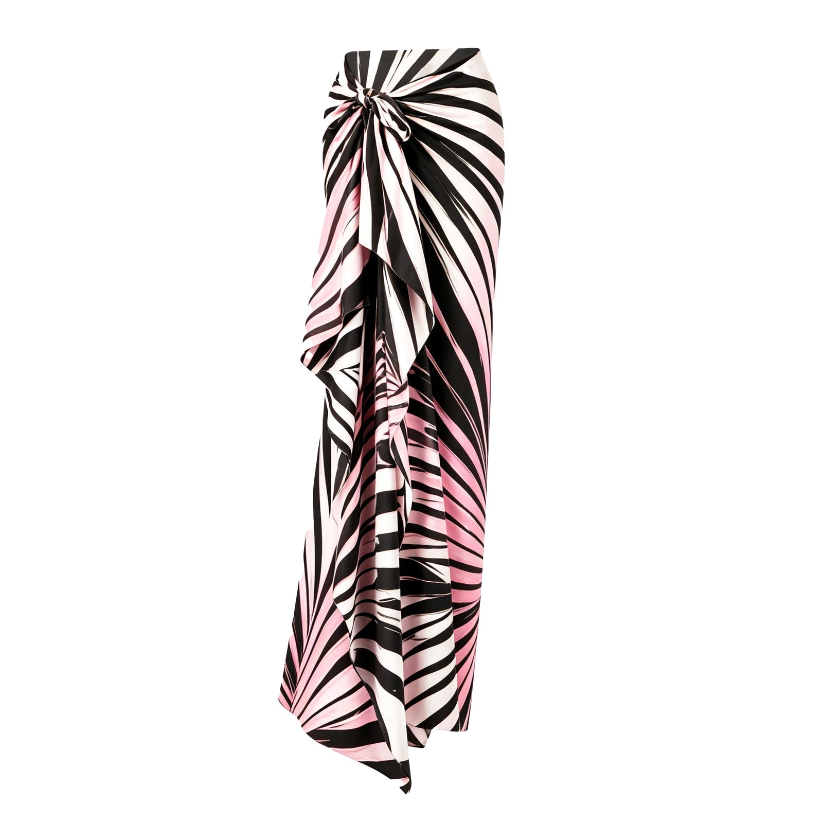 Printed Long Sleeve Swimsuit with Long Skirt