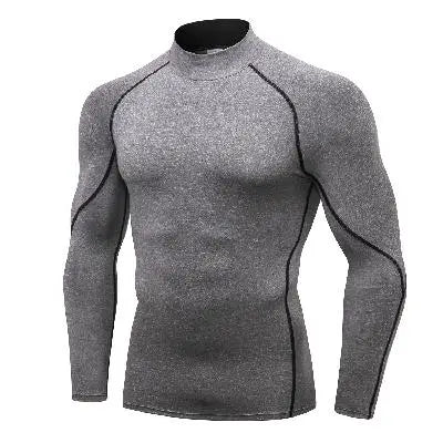 Fitted Crew Neck Long Sleeve Compression T Shirt
