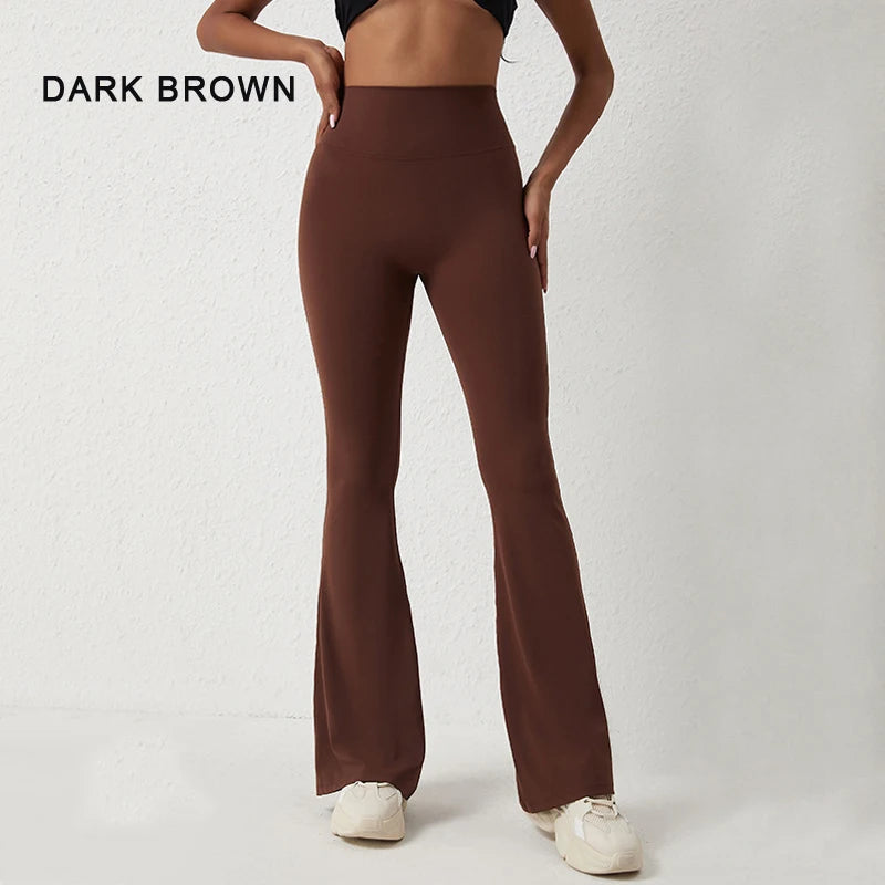 Women's Scrunch V Back Flared Leggings For Workout Outfits