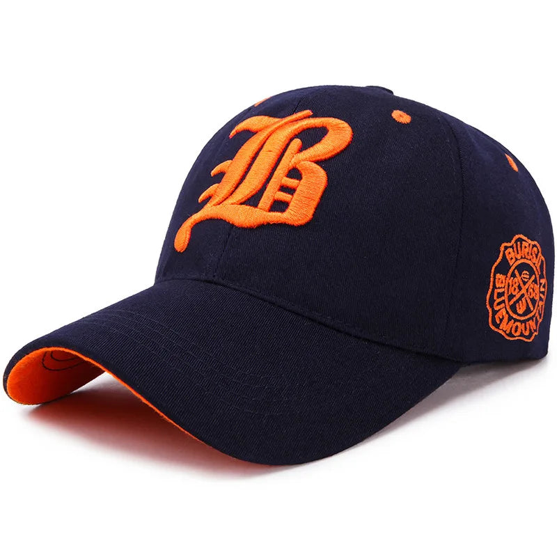 Letter Embroidered Baseball Cap with Decorative Side Motif