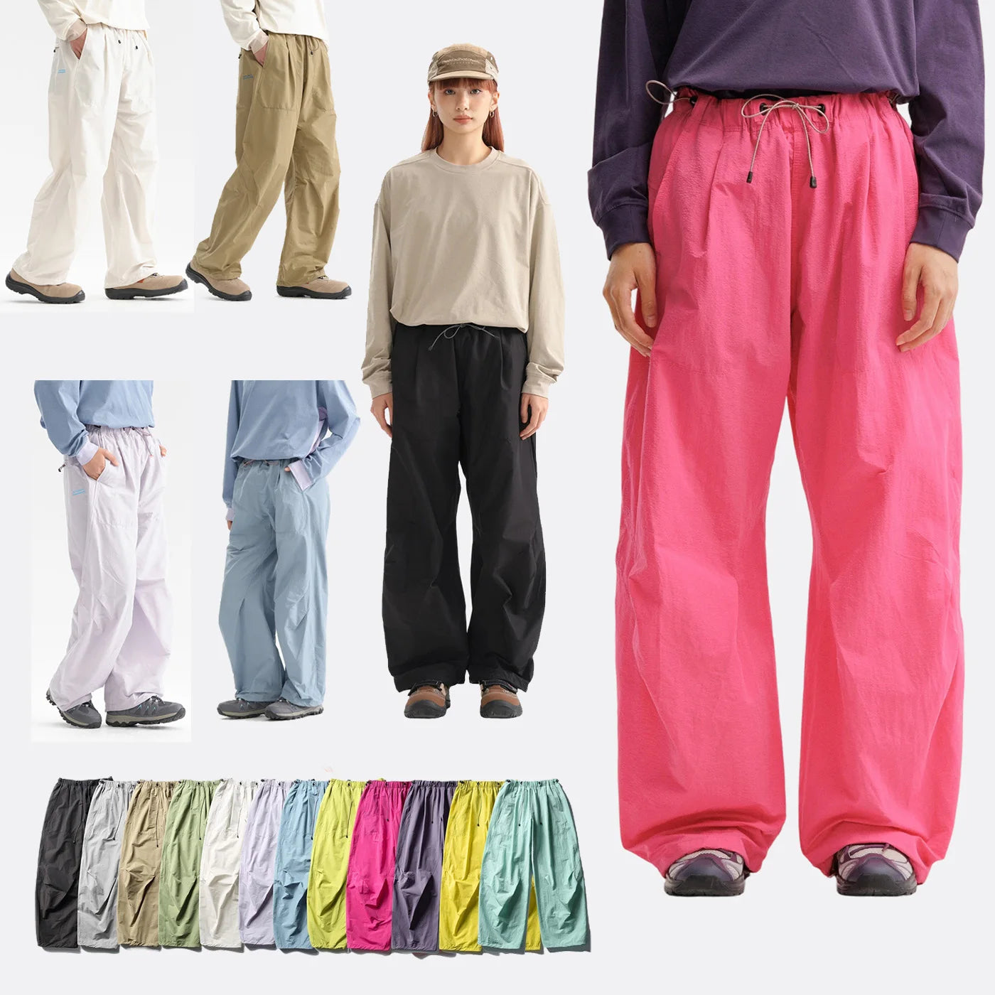 Men's Elastic Waist Loose Fit Casual Pants For Everyday Wear