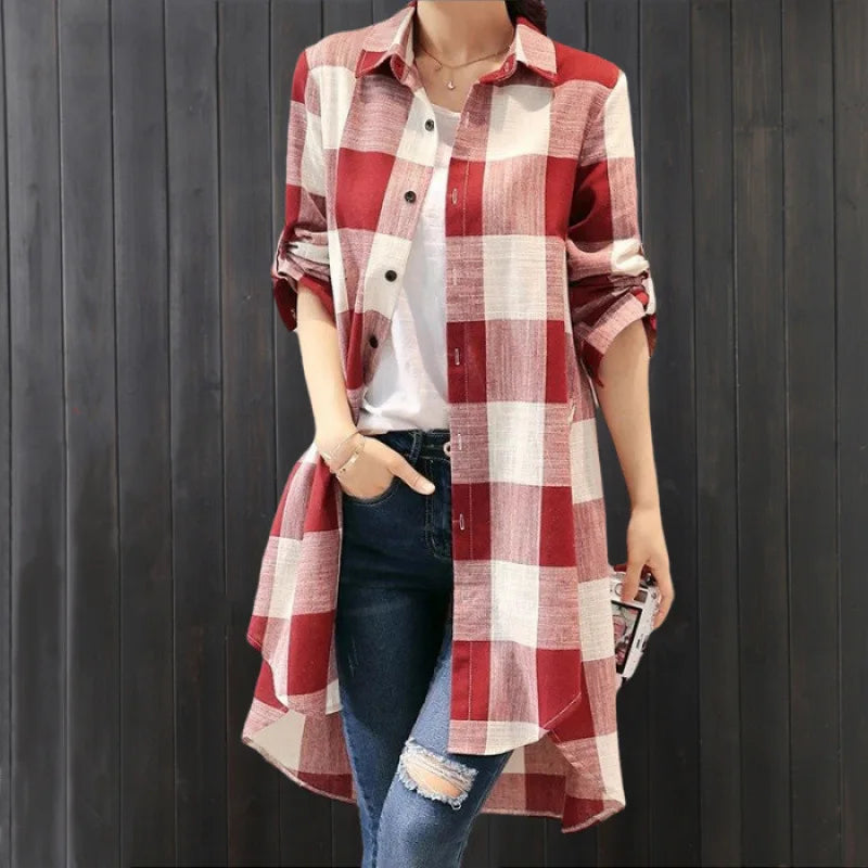 Women's Checked Long Sleeve Shirt