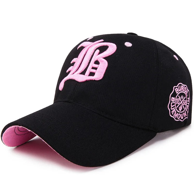 Letter Embroidered Baseball Cap with Decorative Side Motif
