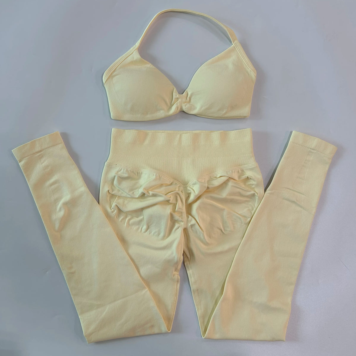 Women's Strappy Bra And Leggings Yoga Set For Workout Outfits