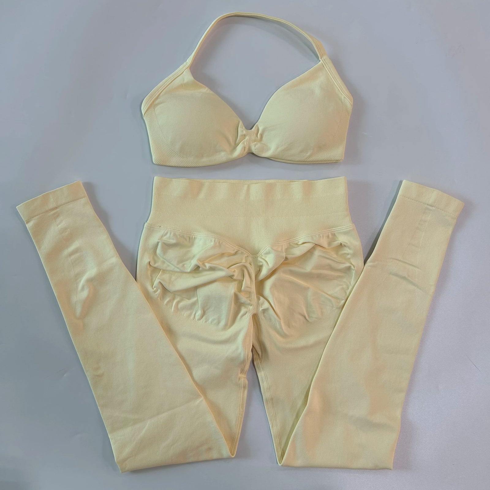 Women's Strappy Bra And Leggings Yoga Set For Workout Outfits