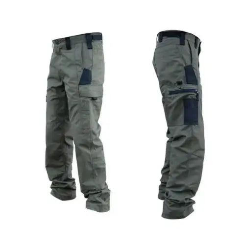 Men's Multi Pocket Zip Fly Casual Cargo Pants