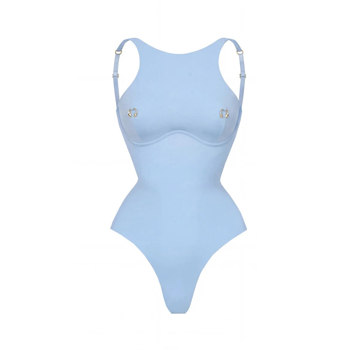 Solid One-Piece Swimsuit with Cover-Up