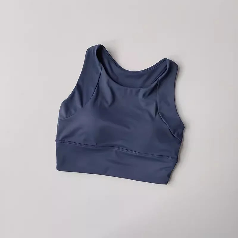 Women's High Neck Racerback Sports Bra