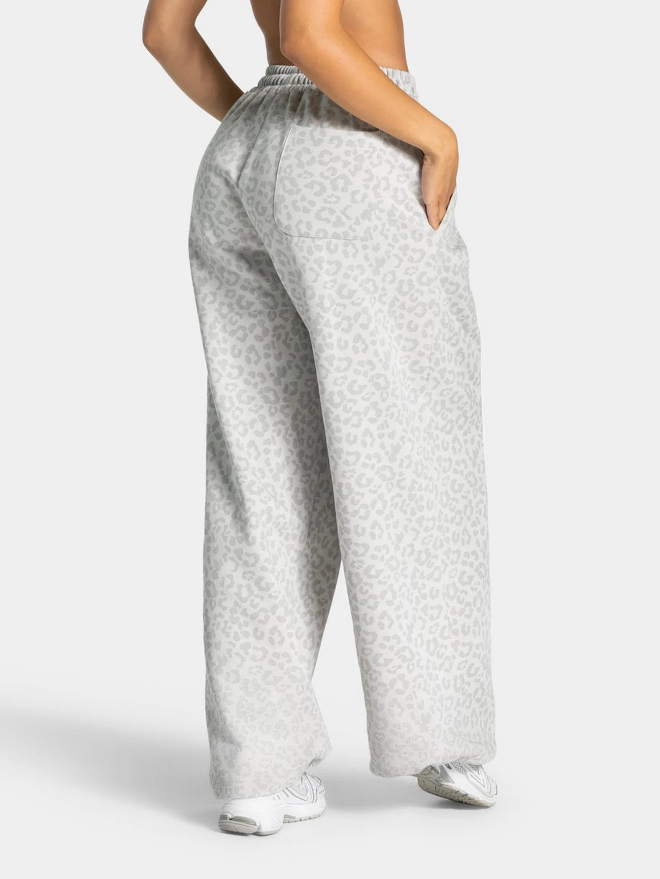 Women's Leopard Print Wide Leg Yoga Pants For Workout Outfits