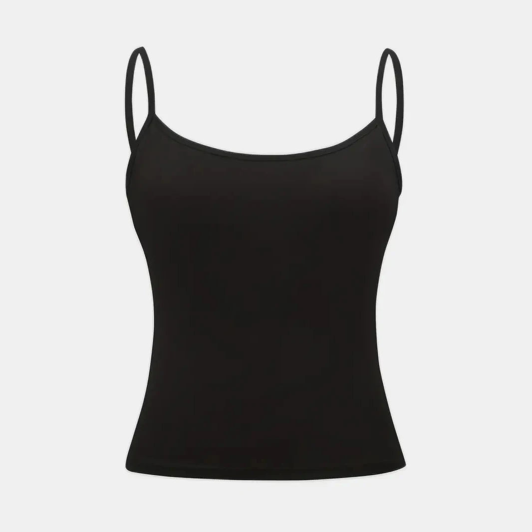 Women's Fitted Camisole with Spaghetti Straps and a Simple Scoop Neckline