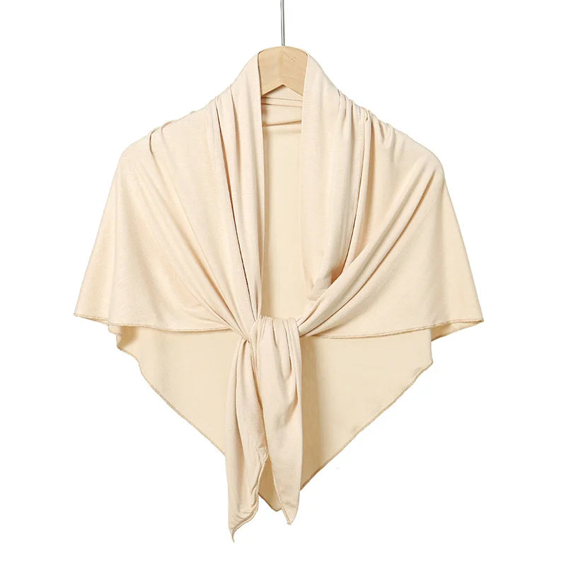 Solid Triangle Head Scarf with Tie Back Styling