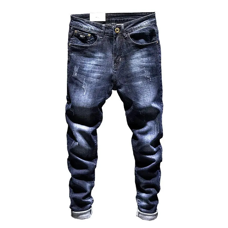 Men's Distressed Slim Fit Denim Jeans for Casual Everyday Wear