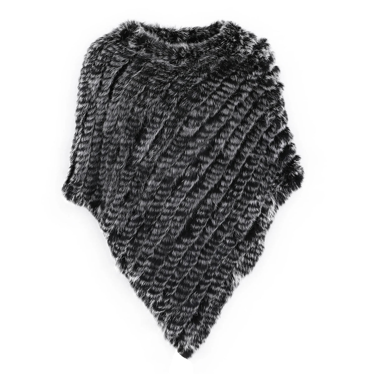 Textured Pointed Hem Poncho for Layering over Outfits