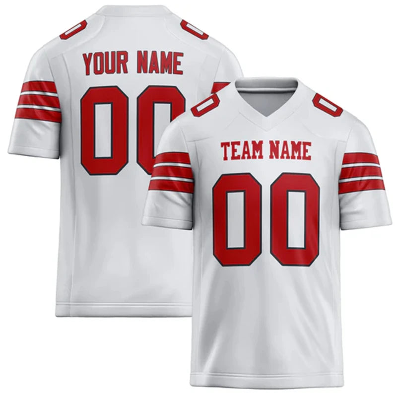 Rugby Graphic Short Sleeve Sports Jersey with Number Print