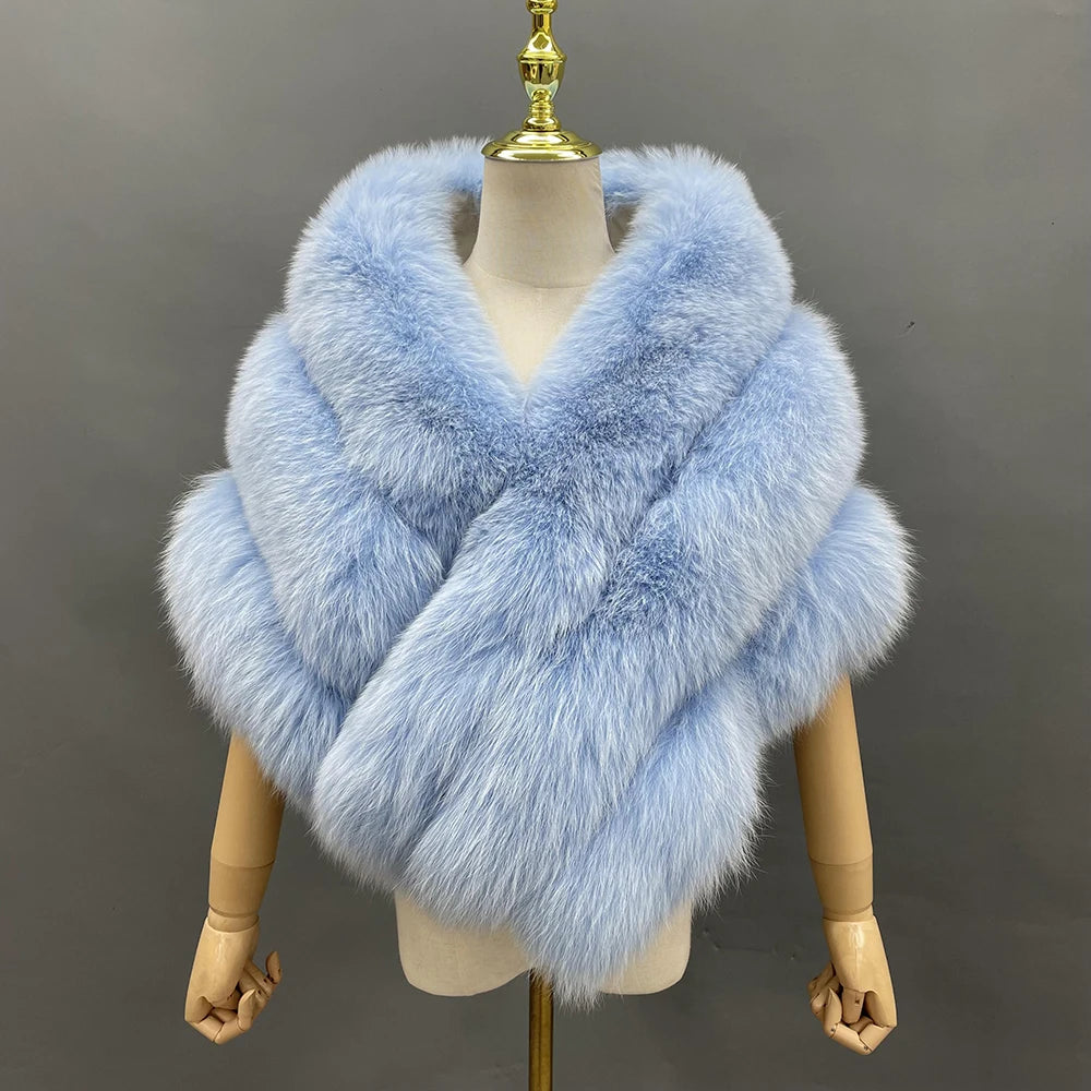 Plush Cross Front Wrap Cape for Layering over Outfits