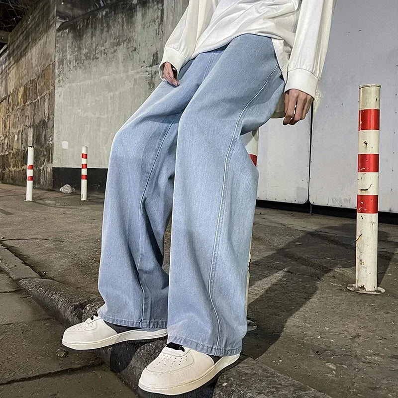 Men's Wide Leg Denim Jeans for Casual Everyday Wear