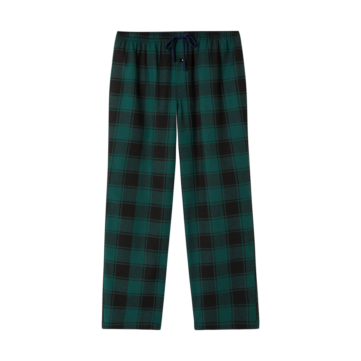 Men's Plaid Elastic Waist Pocket Straight Leg Pajama Lounge Pants
