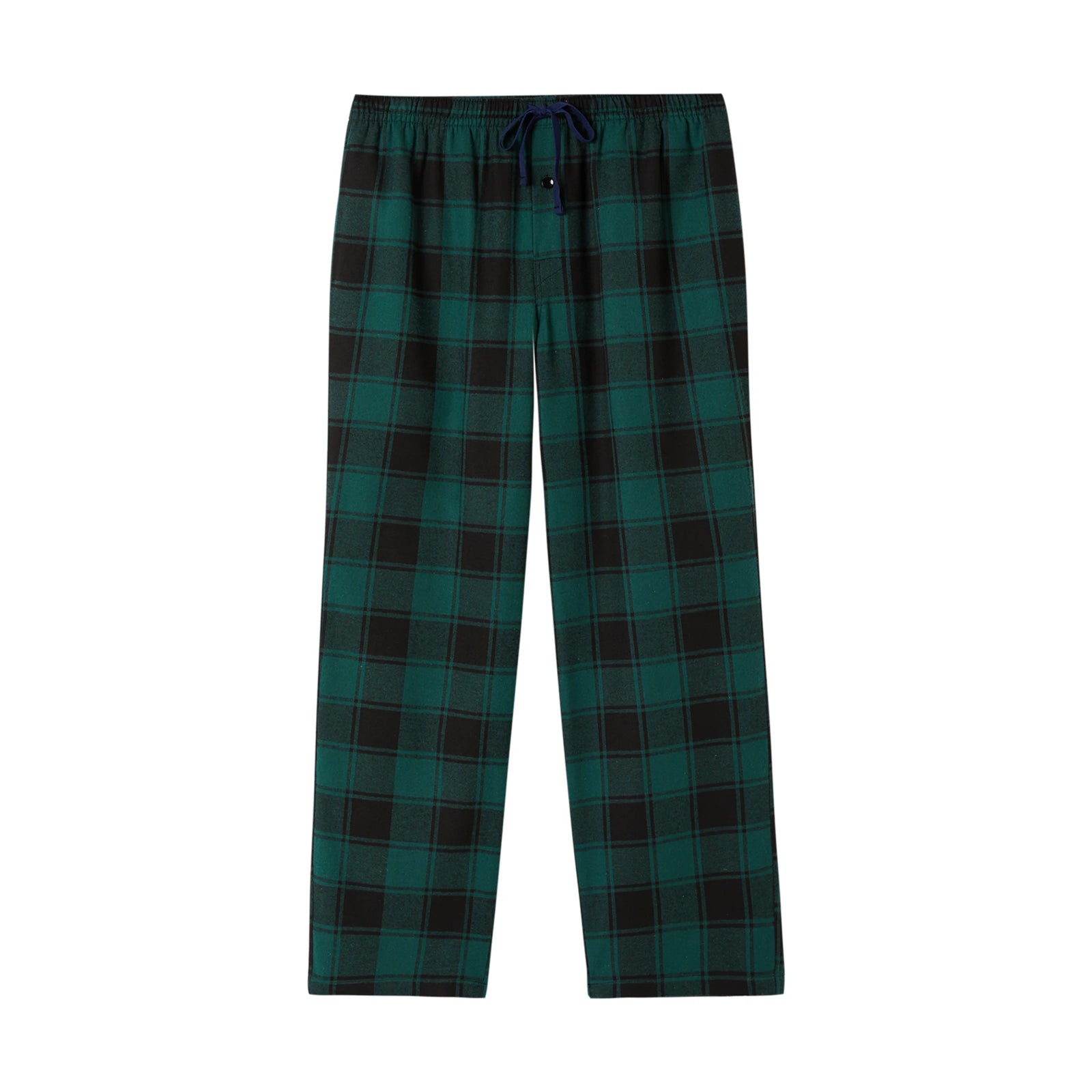 Men's Plaid Elastic Waist Pocket Straight Leg Pajama Lounge Pants