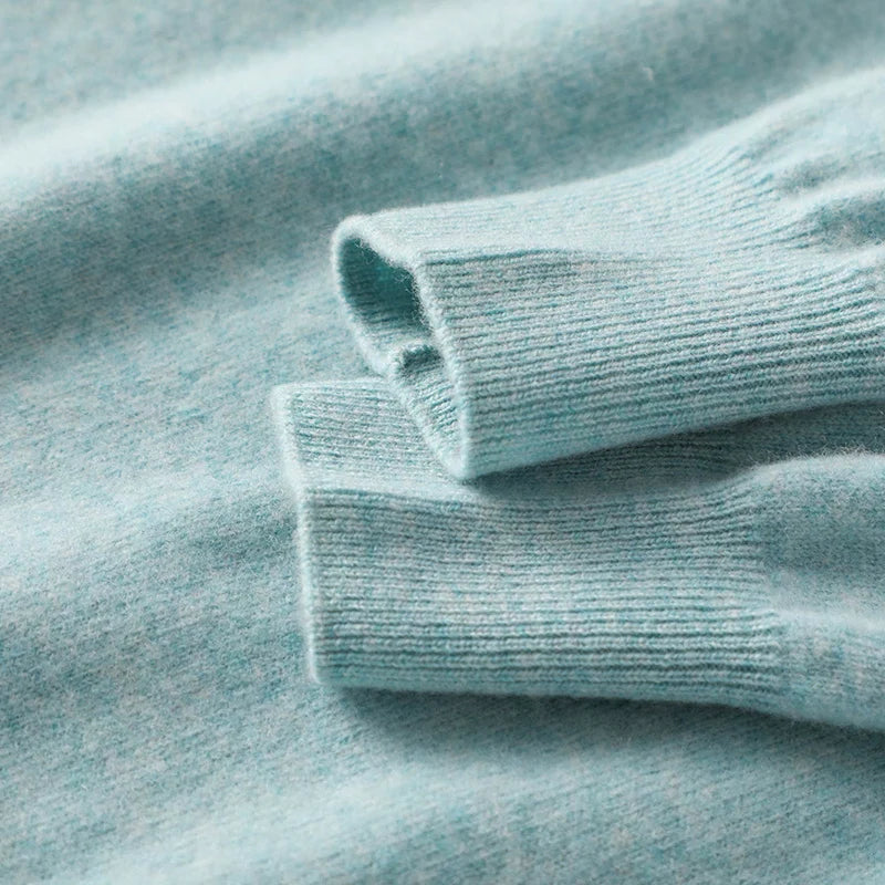 Women's Plain Long Sleeve Knit Sweater Casual Knit Layer