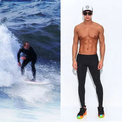 Men's Long Sleeve Rash Guard with Swim Bottom Options
