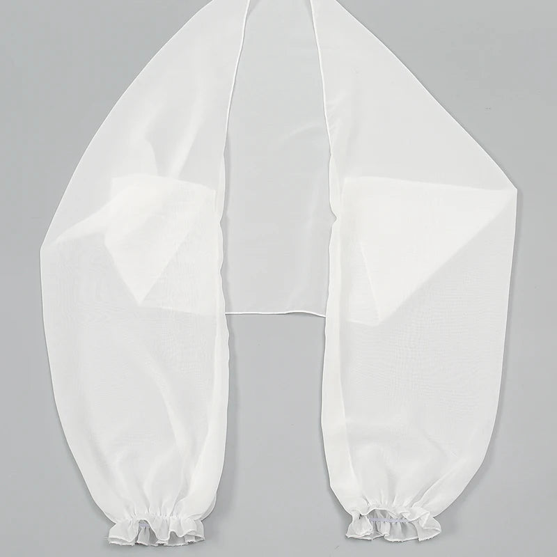Sheer Sleeve Wrap Scarf for Layering over Outfits