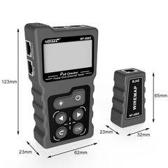 NF-488 LCD Network PoE Checker Over The Ethernet cat5 cat6 Lan Cable Tester Loop Test Tool