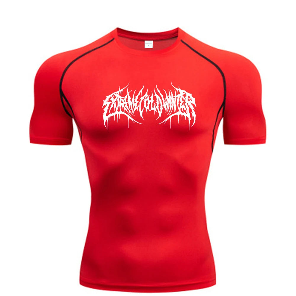 Fitted Crew Neck Short Sleeve Compression T Shirt