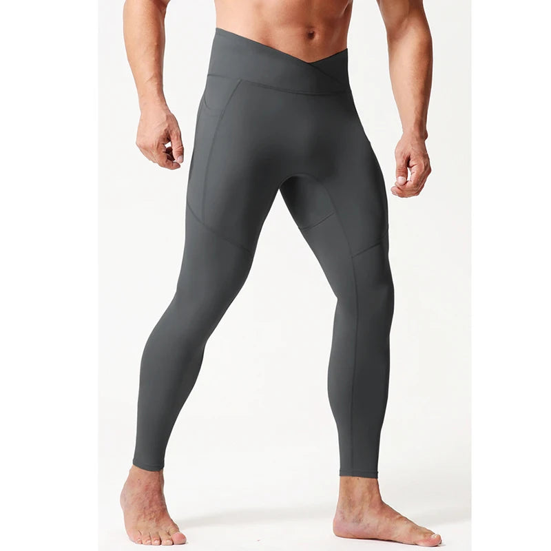 Men's Pocket Training Leggings for Gym and Running