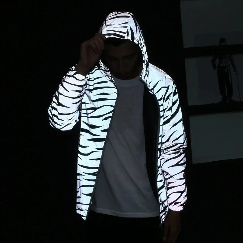 Hooded Long Sleeve Full Zip Casual Streetwear Jacket