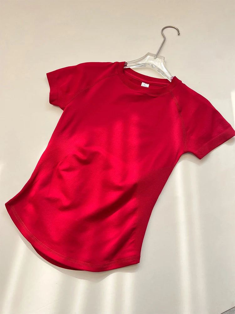 Women's Crew Neck Short Sleeve Sports T-shirt For Workout Outfits