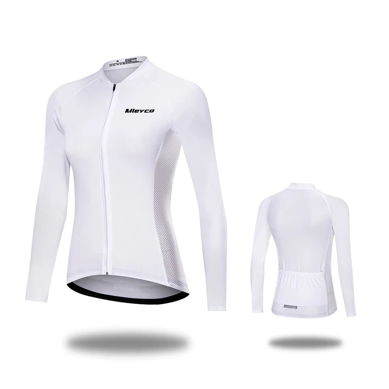 Women Cycling Jersey Long Sleeve Breathable Lightweight Spring Autumn Road Bike Top