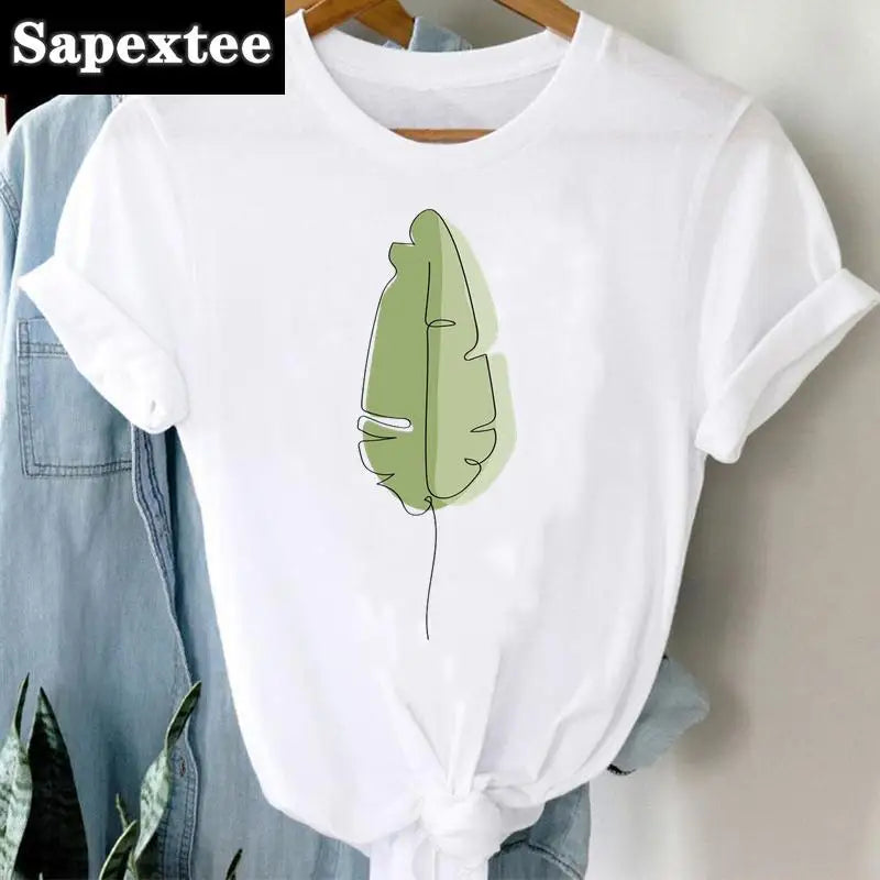 Women's Nature Graphic Modal Short-Sleeve Crewneck T-Shirt