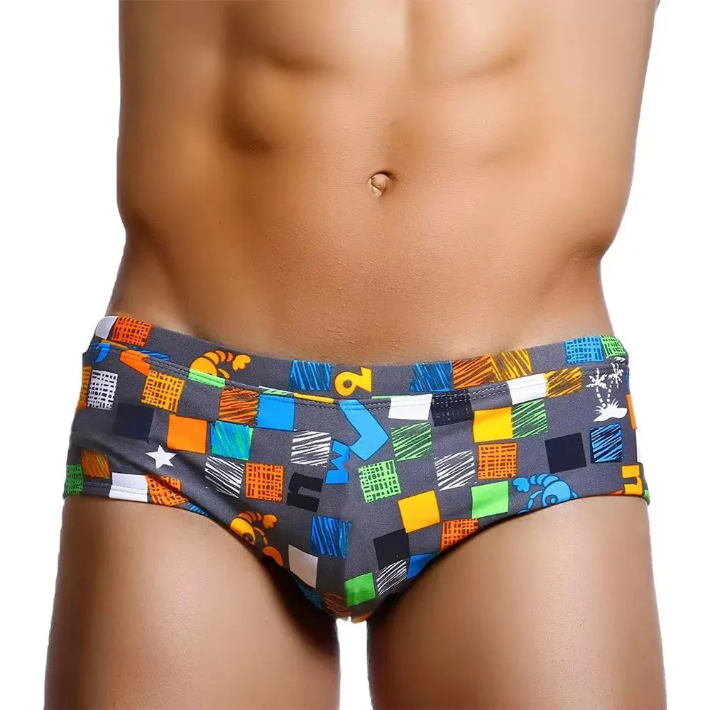 Men's Swimsuit Bottoms in Brazilian-Cut Swim Brief Style for Beach and Pool Wear
