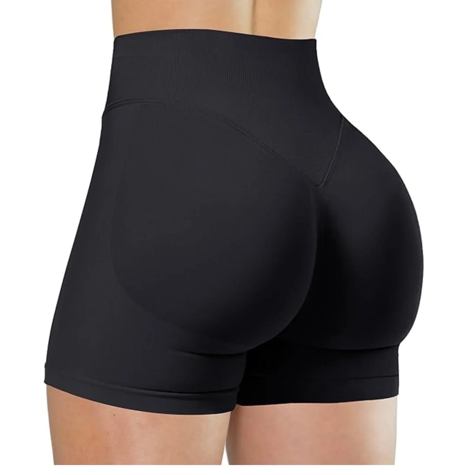 Women's High-Waist Knit Yoga Shorts with Stretch Fit for Training