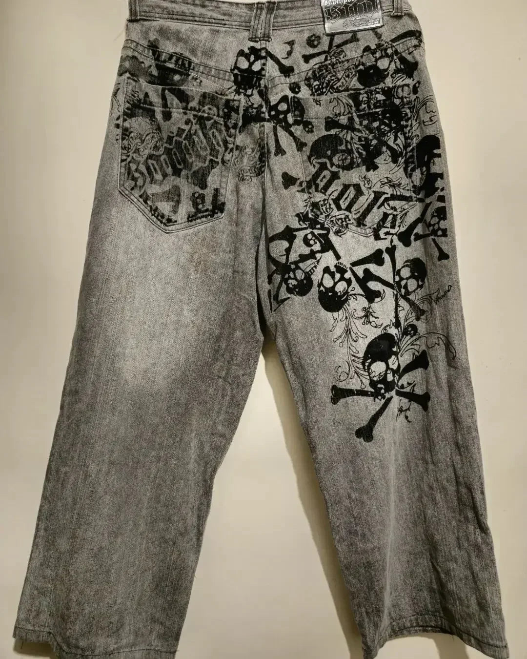 Women's Black Embroidered Baggy Fit Denim Jeans For Everyday Outfits