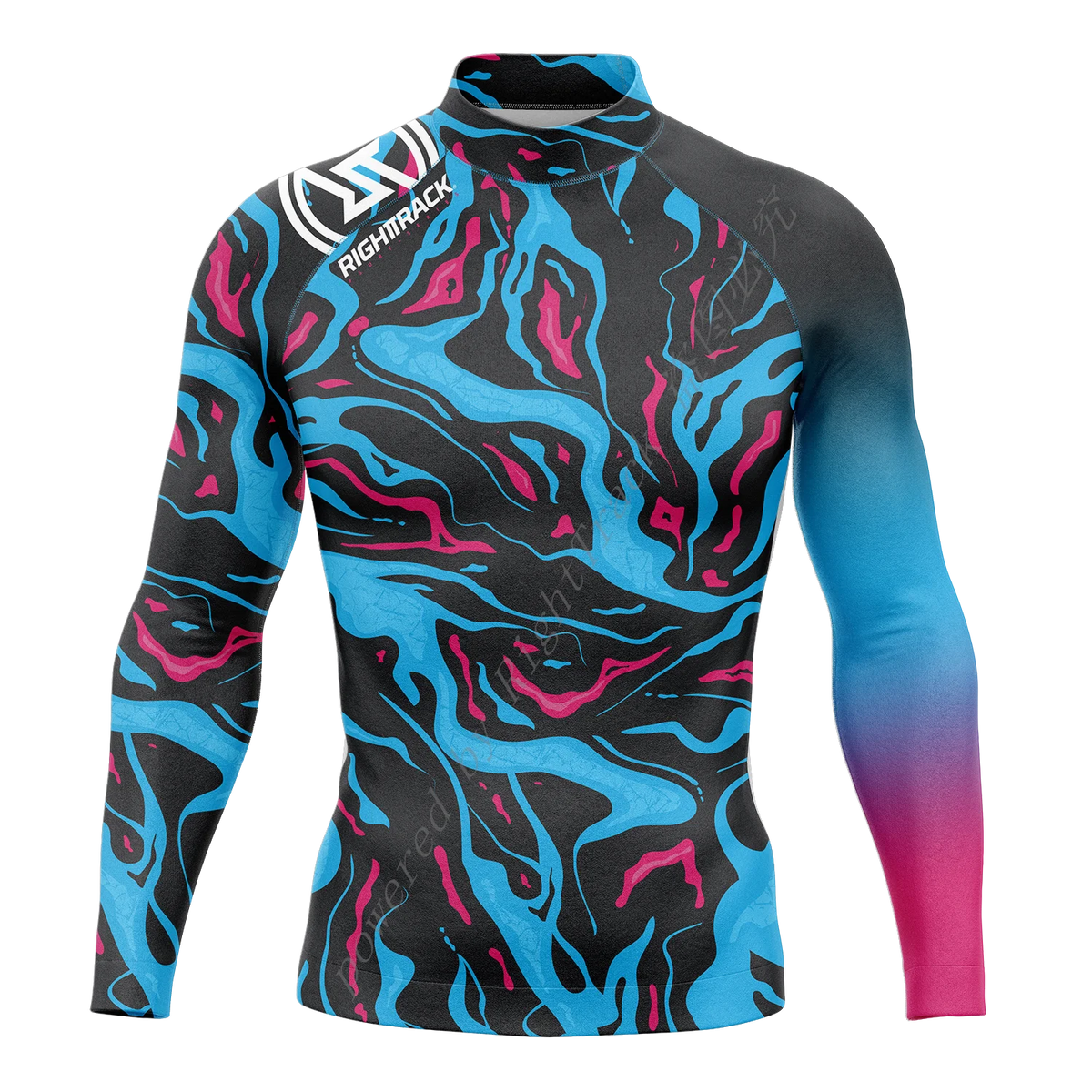 Men's Round Neck Rash Guard with Long Sleeves for Summer Surfing