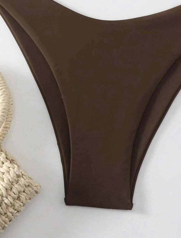 Solid Halter Tie Bikini